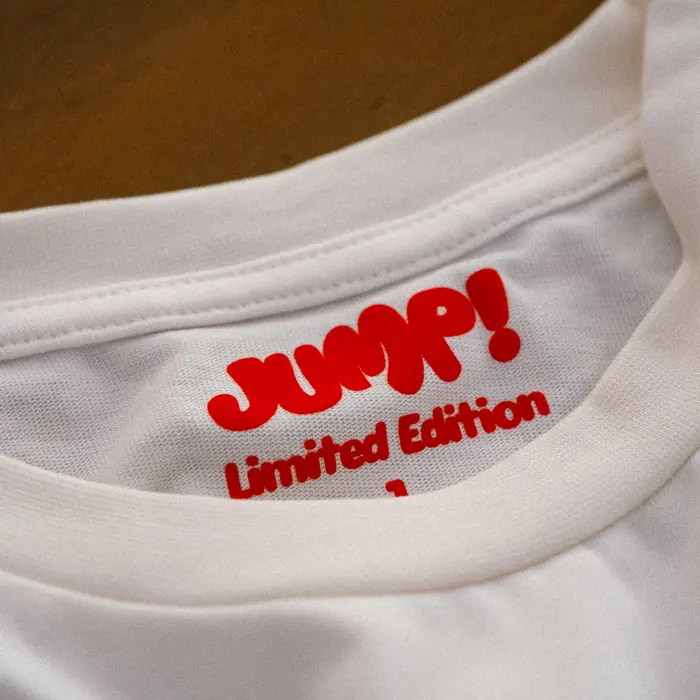 Inside the collar: Jump! Limited Edition, printed in red